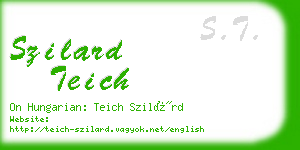 szilard teich business card